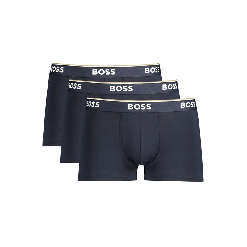 Hugo Boss Blu Cotton Men Boxer - Triple Pack for Ultimate Comfort