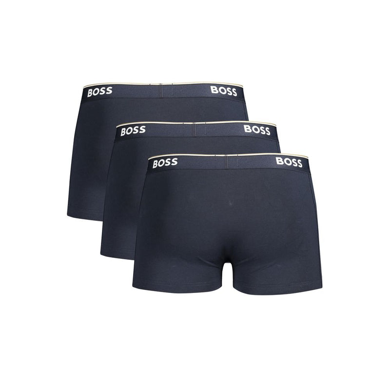 Hugo Boss Blu Cotton Men Boxer - Triple Pack for Ultimate Comfort