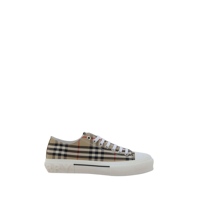 Burberry Brown Cotton Low Top Sneakers - TNR Jacke Model
