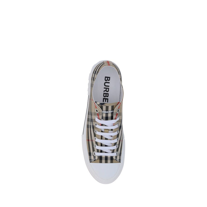 Burberry Brown Cotton Low Top Sneakers - TNR Jacke Model