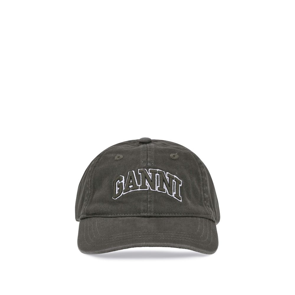 Ganni Bicolor Cotton Baseball Cap - Chic and Versatile Accessory