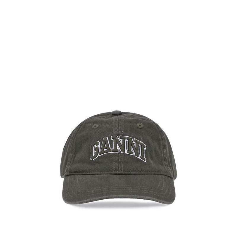 Ganni Bicolor Cotton Baseball Cap - Chic and Versatile Accessory