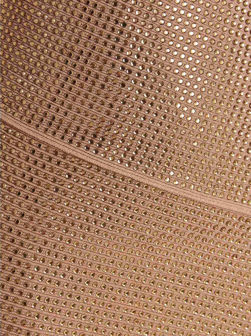 ANDREĀDAMO Beige Viscose Mini Skirt