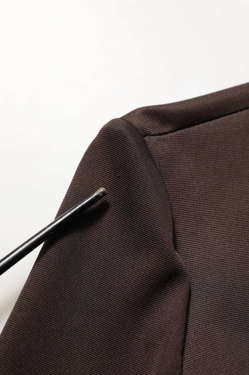 Dolce & Gabbana Brown Turtleneck Long Sleeve Blouse Top