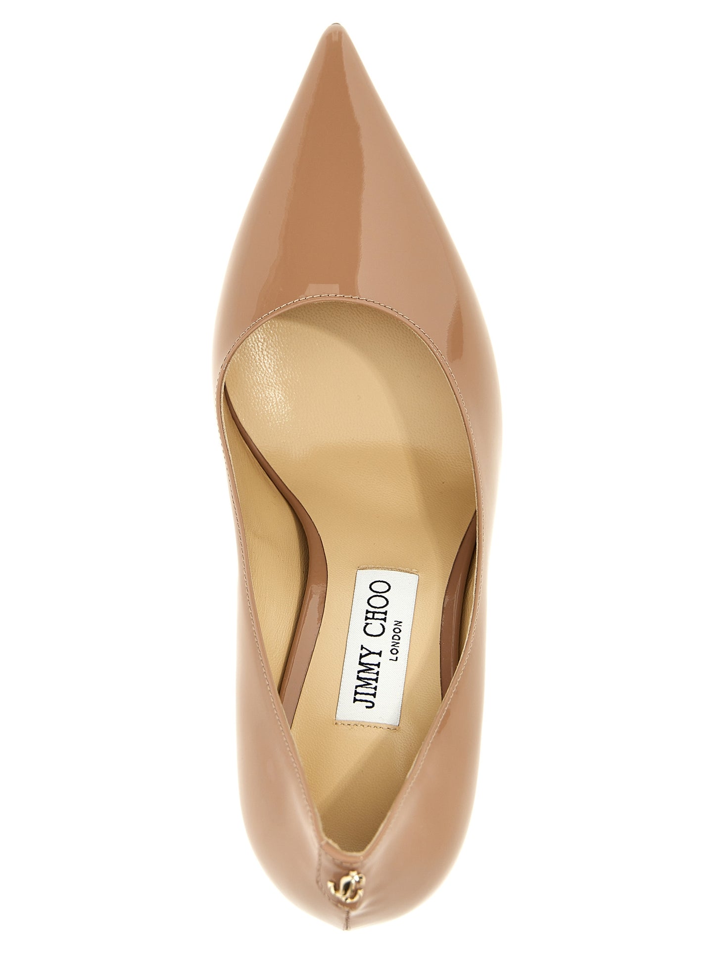 Escarpins à talons hauts en cuir de veau beige Jimmy Choo