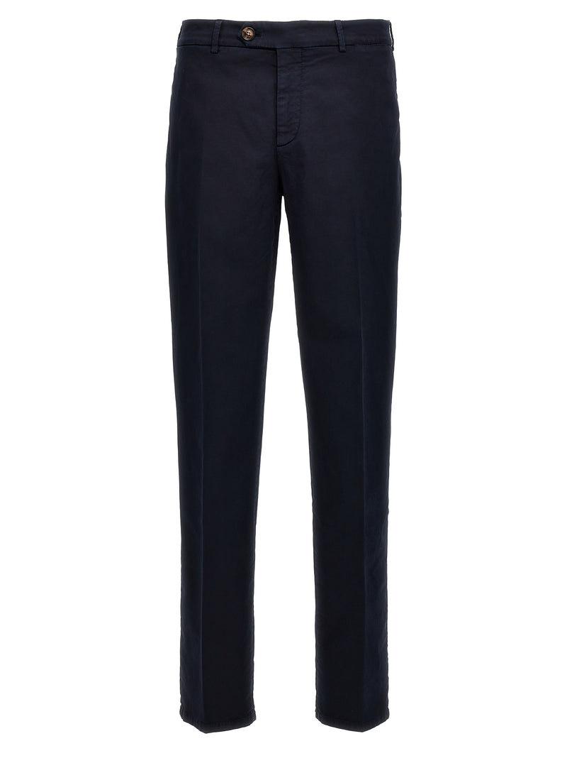 Brunello Cucinelli Blue Cotton Casual Pants for Men