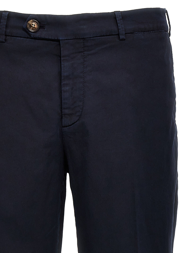 Brunello Cucinelli Blue Cotton Casual Pants for Men