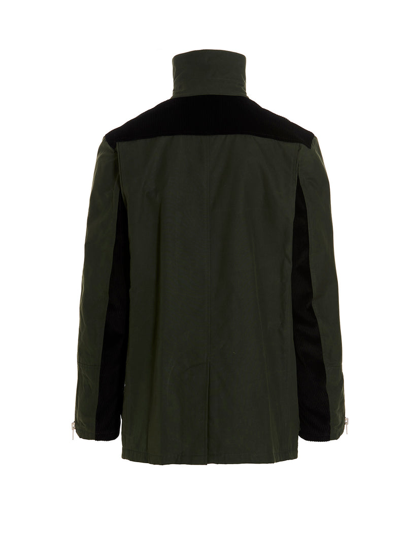 Department 5 Bicolor Cotton Full-Length Jacket in Green