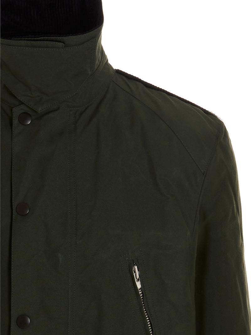 Department 5 Bicolor Cotton Full-Length Jacket in Green