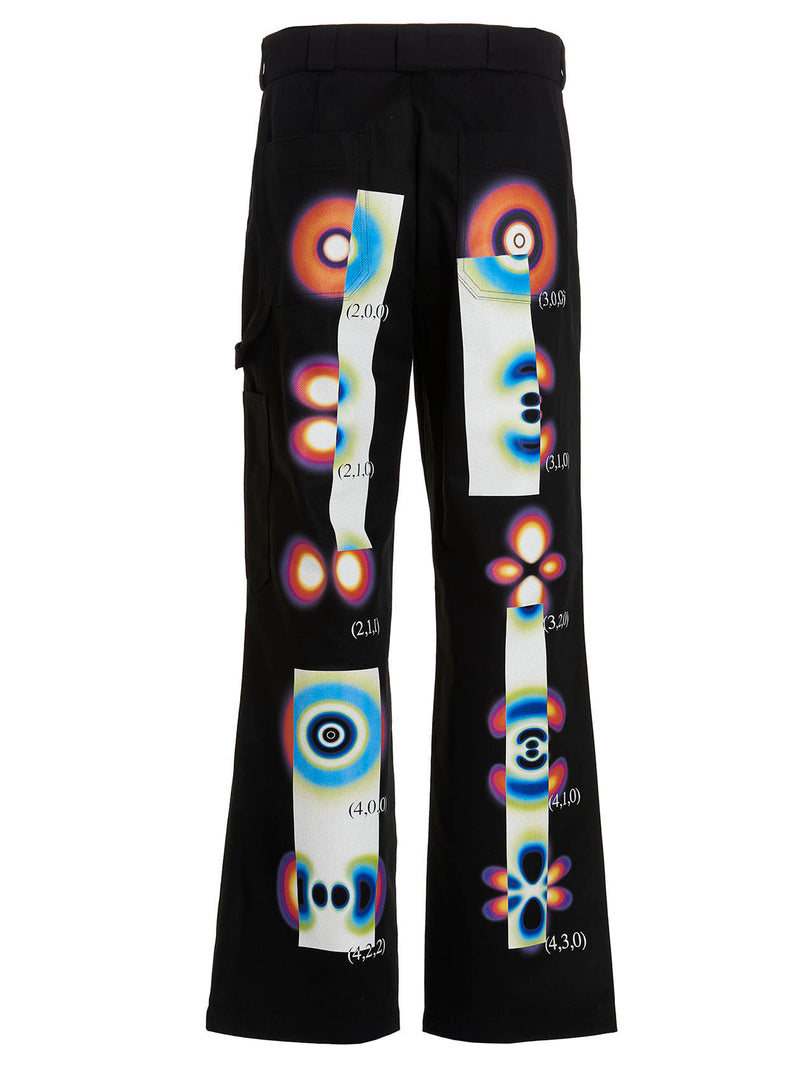 MSFTSrep Hydrogen Wave Black Cotton Casual Pants