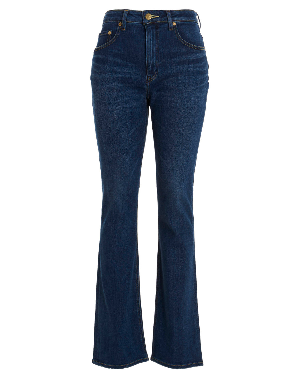 TU ES MON TRESOR Blue Cotton Flared Jeans - The Citrine