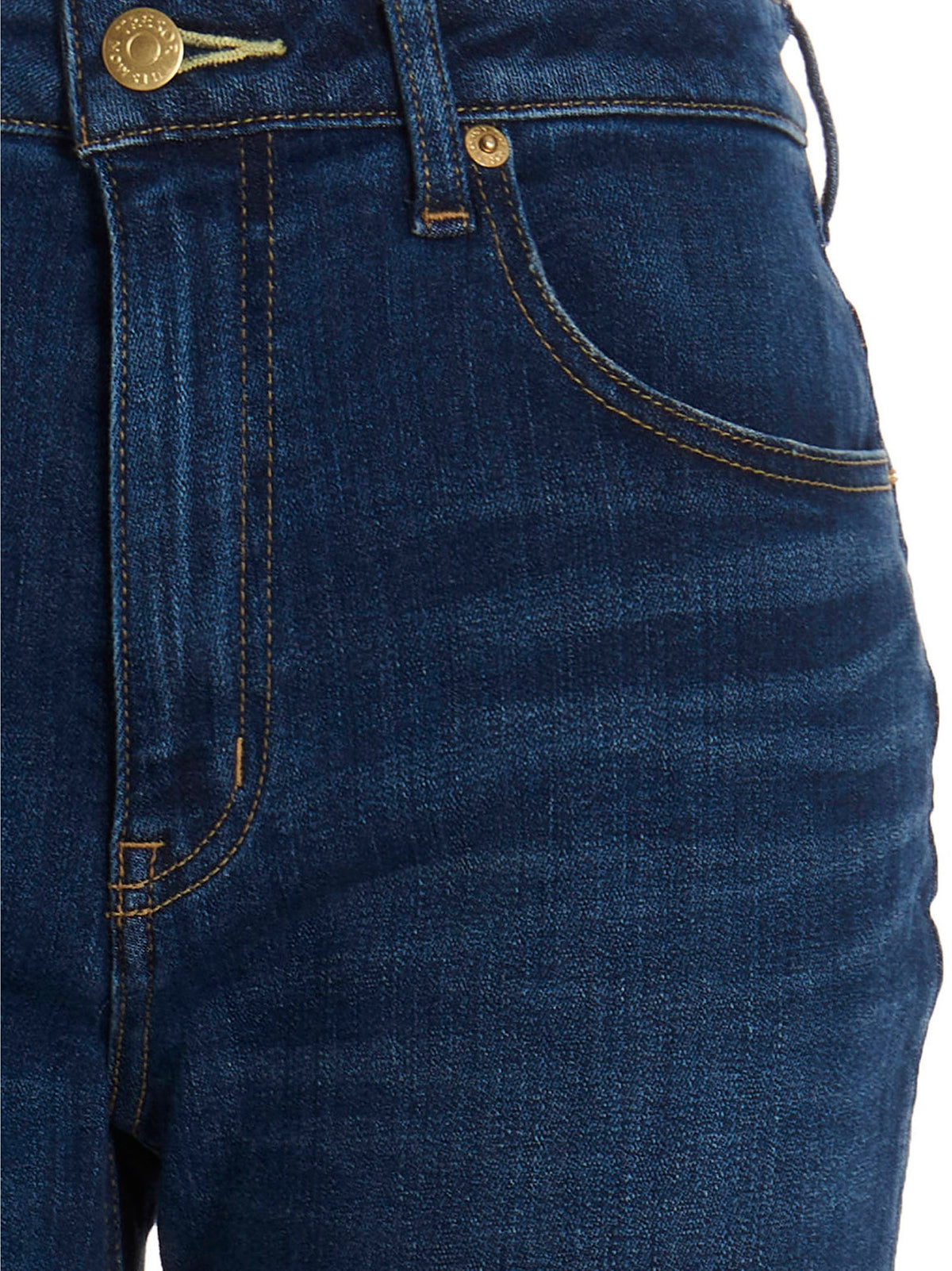 TU ES MON TRESOR Blue Cotton Flared Jeans - The Citrine