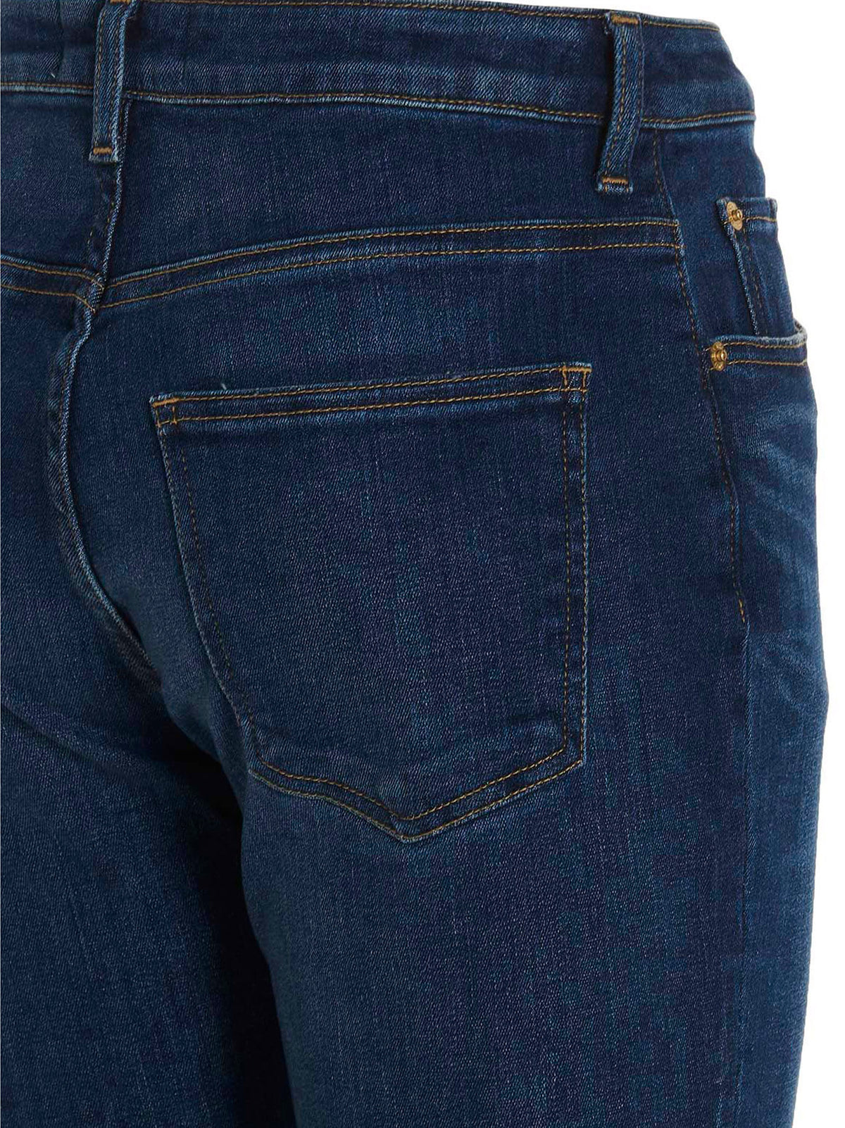 TU ES MON TRESOR Blue Cotton Flared Jeans - The Citrine