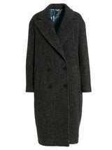 MAURIZIO MIRI Gray Viscose Cocoon Coat