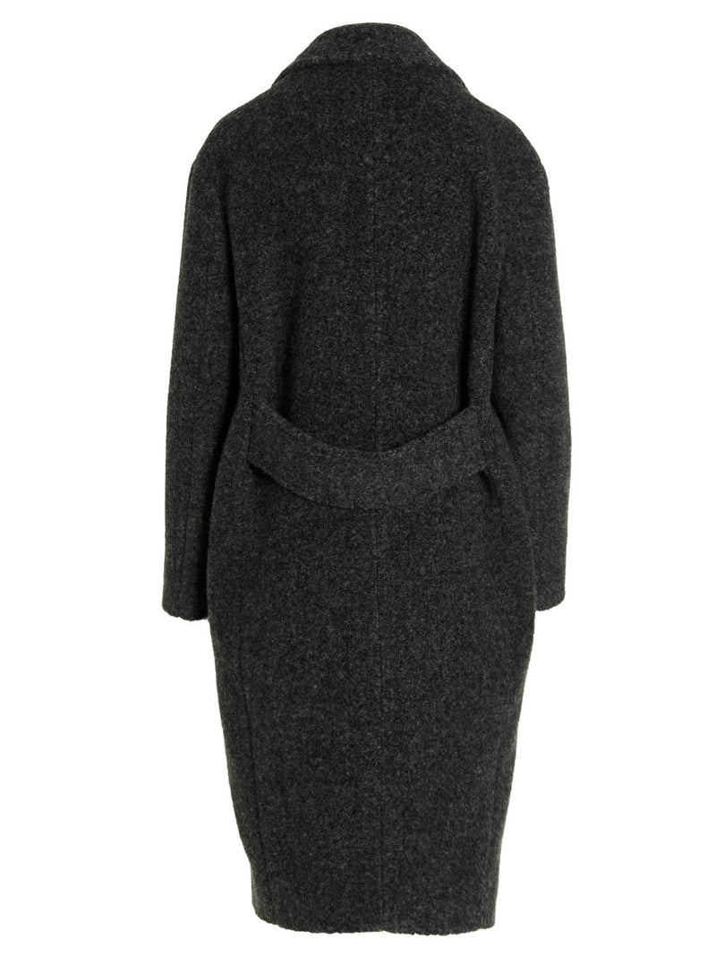 MAURIZIO MIRI Gray Viscose Cocoon Coat