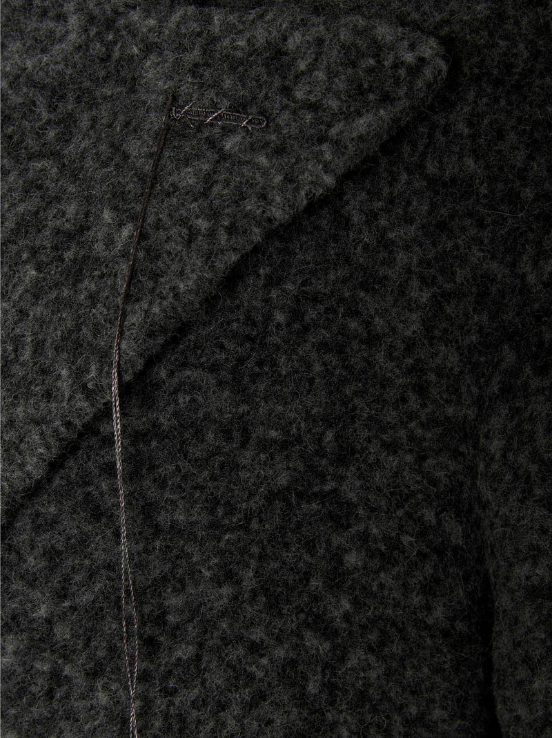 MAURIZIO MIRI Gray Viscose Cocoon Coat