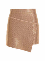 ANDREĀDAMO Beige Viscose Long Skirt for Women