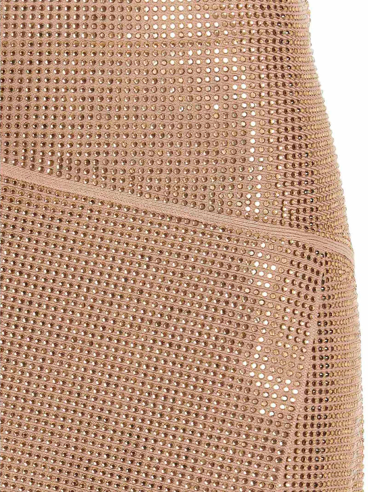 ANDREĀDAMO Beige Viscose Long Skirt for Women