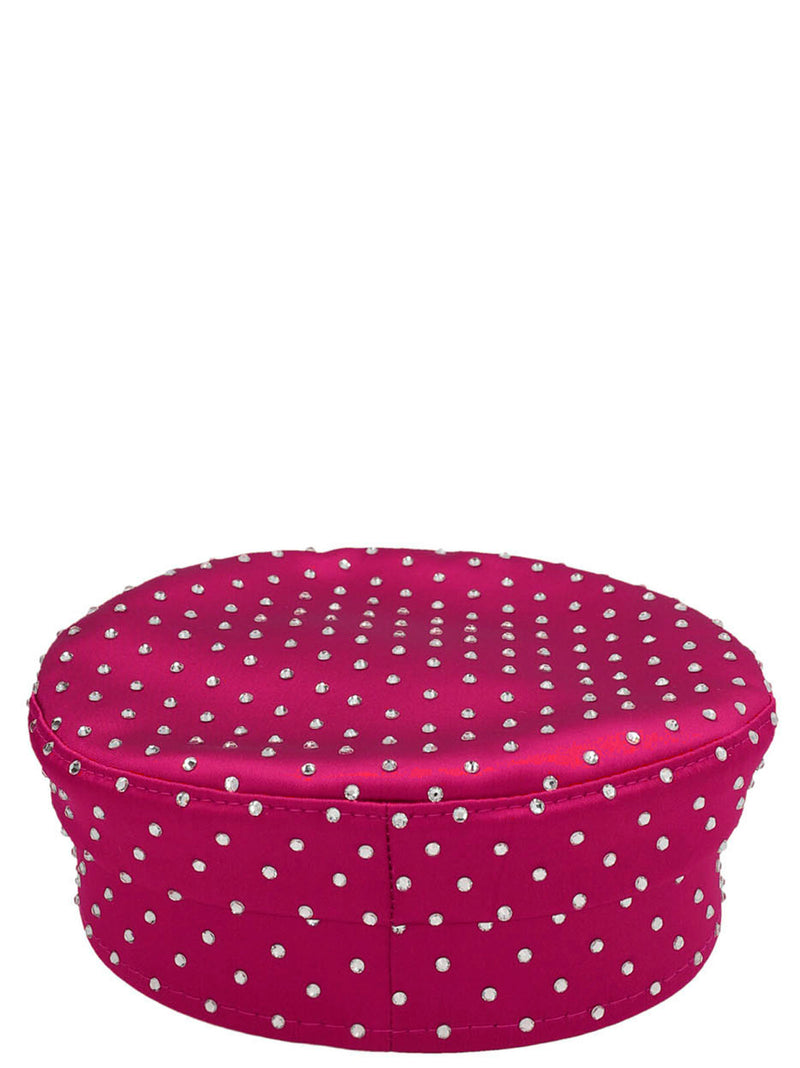 RUSLAN BAGINSKIY Fuchsia Satin Baker Boy Hat