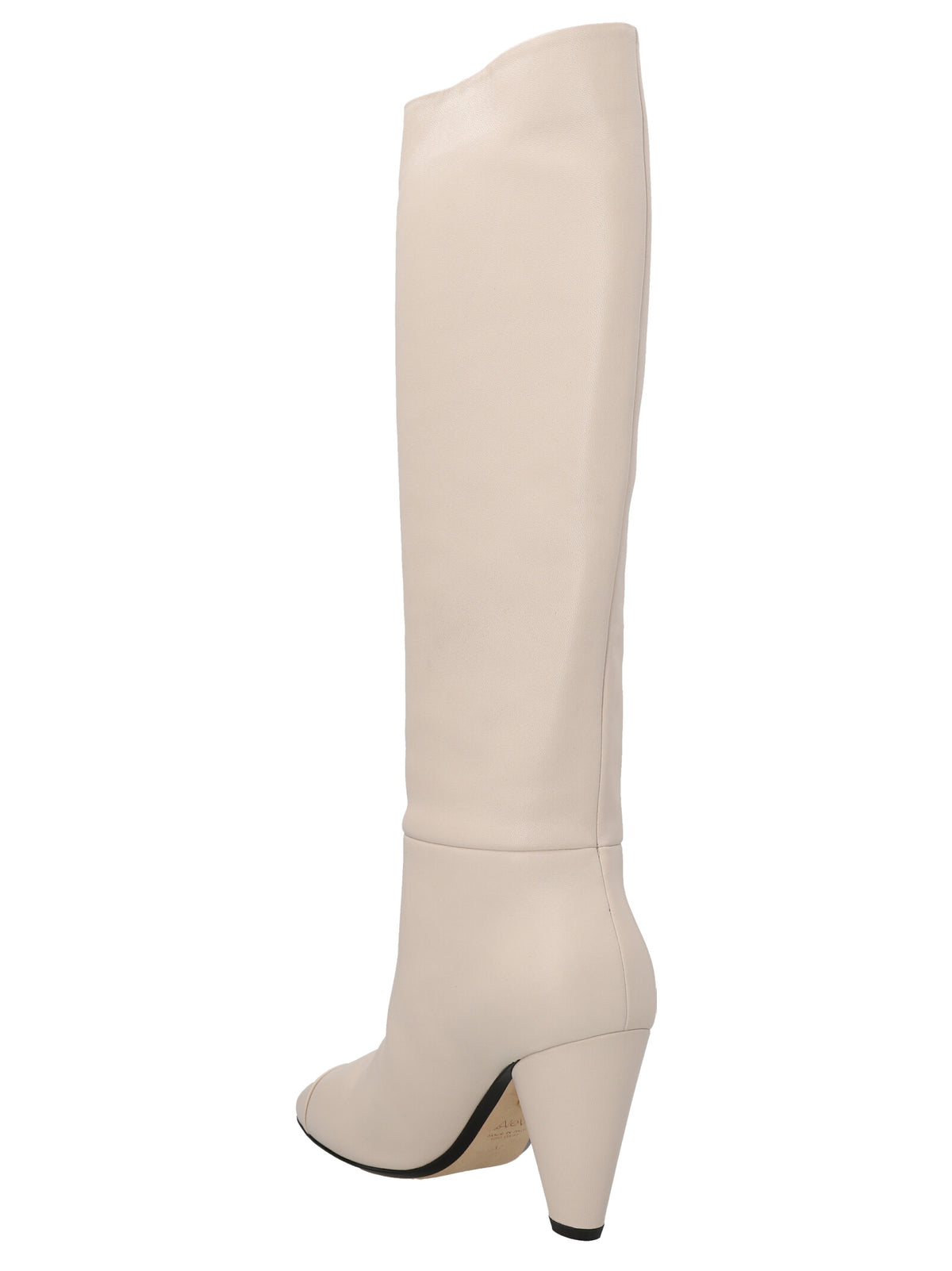 ALEVÌ Naty White Leather Over The Knee Boots