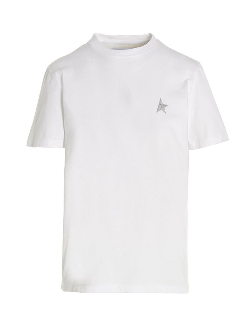 Golden Goose Small Star White Cotton T-Shirt for Women