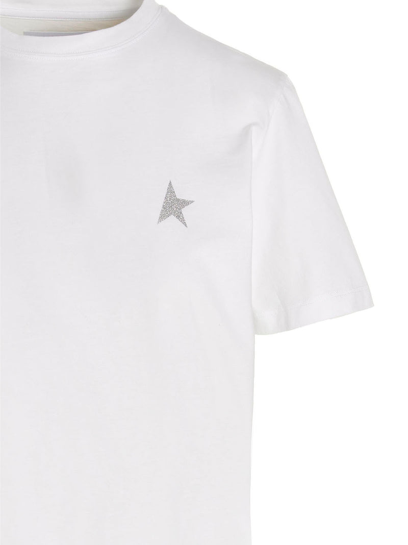 Golden Goose Small Star White Cotton T-Shirt for Women