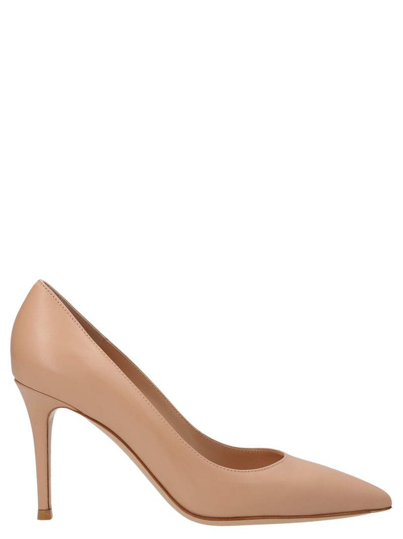 Gianvito Rossi Beige Calfskin High Heel Pumps