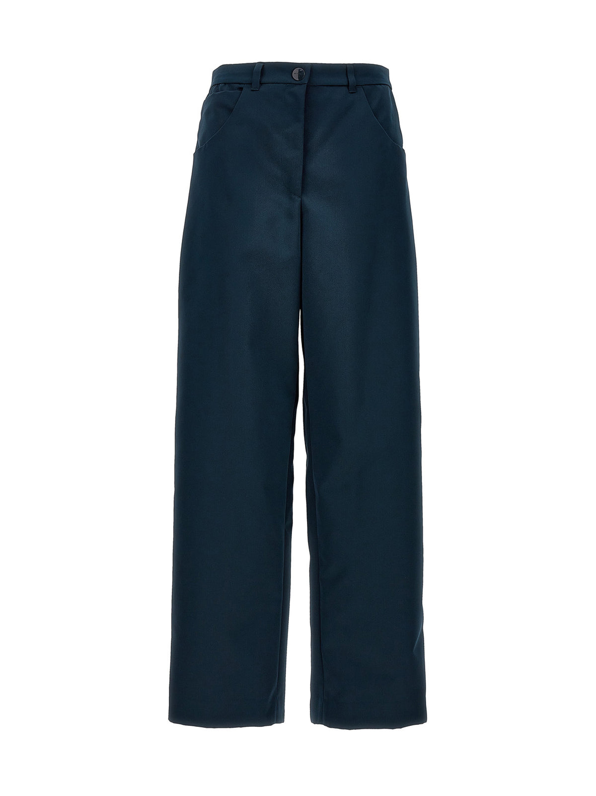 Etro Blue Polyester Cargo Pants with Iconic Embroidery