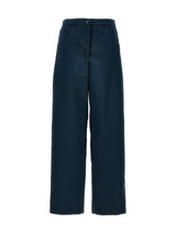 Etro Blue Polyester Cargo Pants with Iconic Embroidery