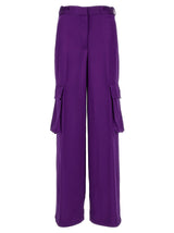 Pantalons Cargo en Viscose Violet de Versace