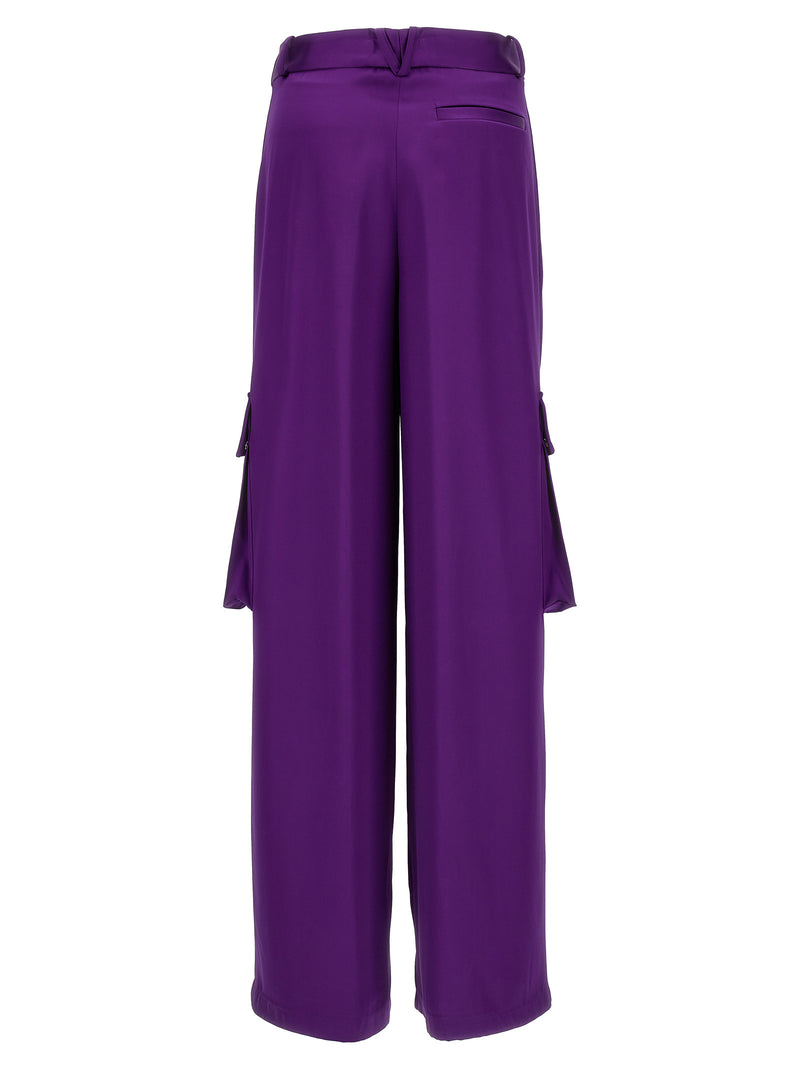 Pantalons Cargo en Viscose Violet de Versace
