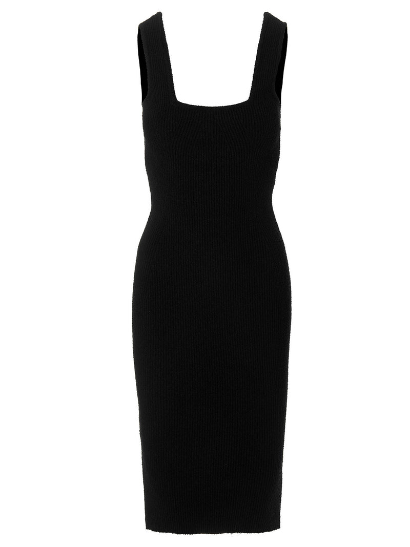 Wardrobe.Nyc Black Cotton Midi Dress for Women