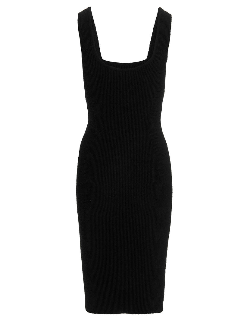 Wardrobe.Nyc Black Cotton Midi Dress for Women
