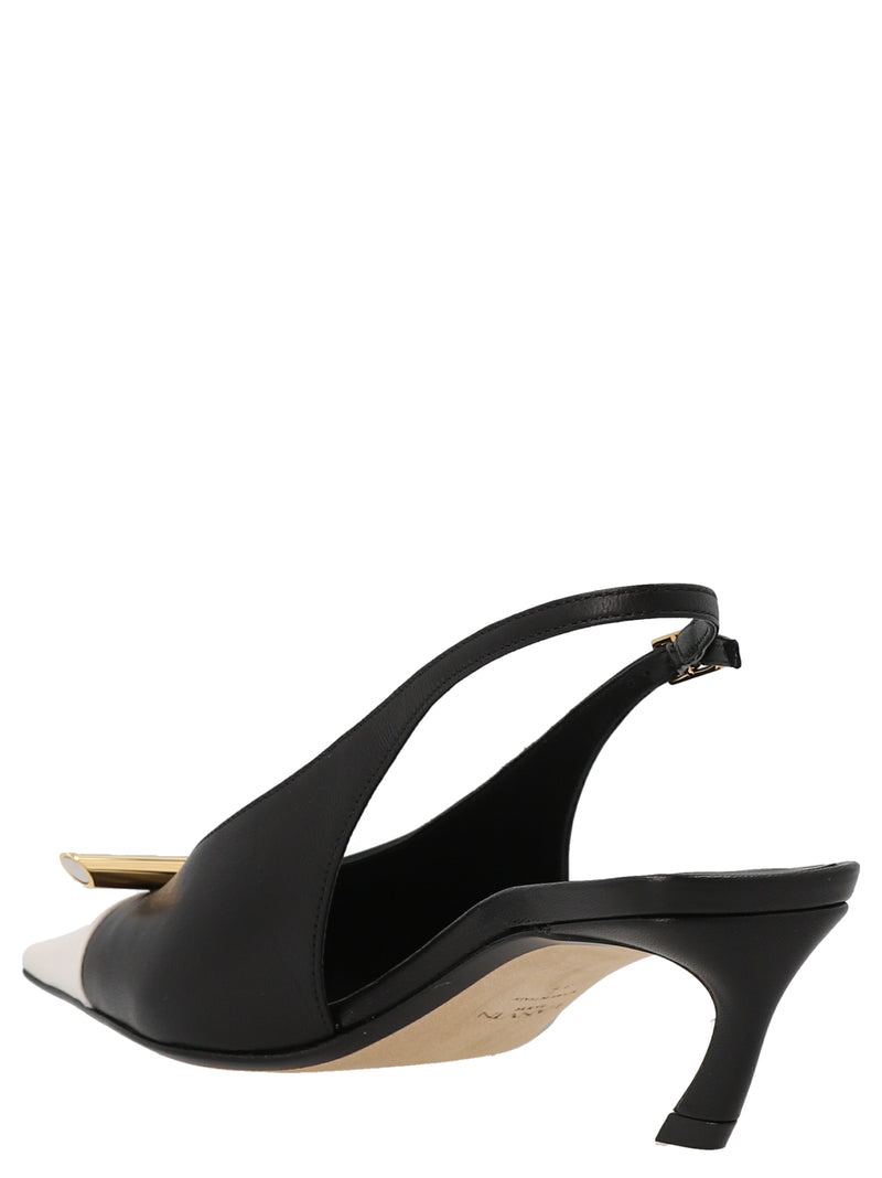 Lanvin Bicolor Goatskin Mid Heel Pumps for Women