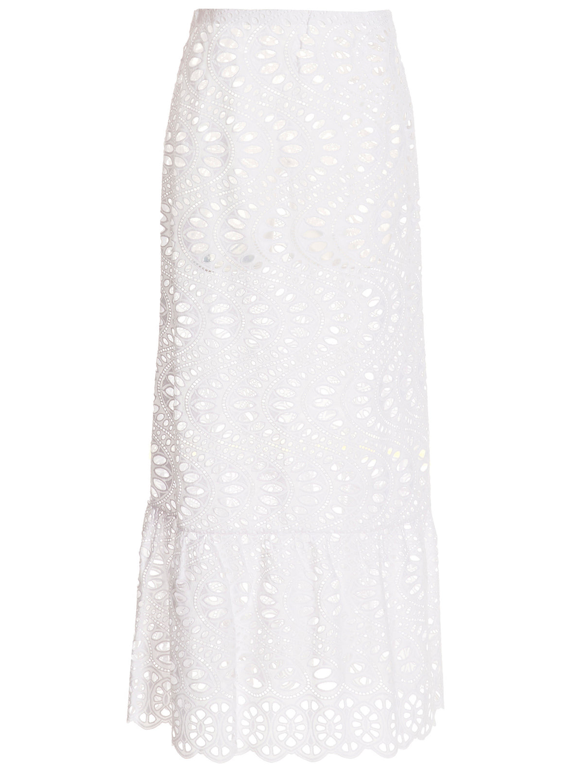 Mini-jupe en coton blanc Giambattista Valli