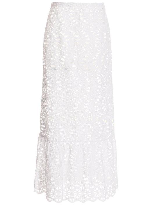 Mini-jupe en coton blanc Giambattista Valli