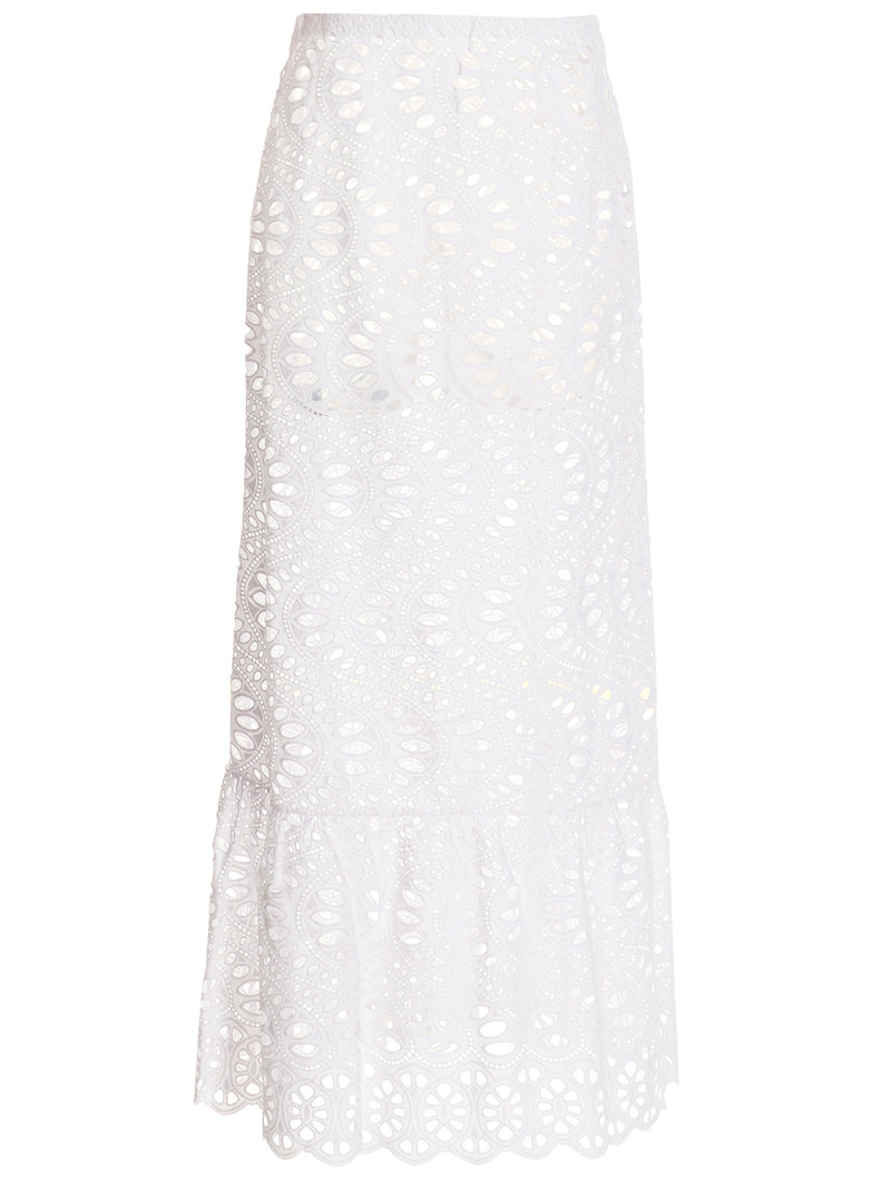 Mini-jupe en coton blanc Giambattista Valli