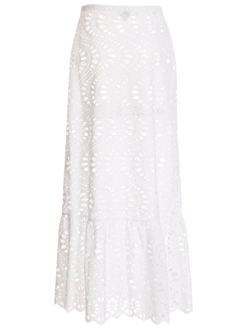 Mini-jupe en coton blanc Giambattista Valli