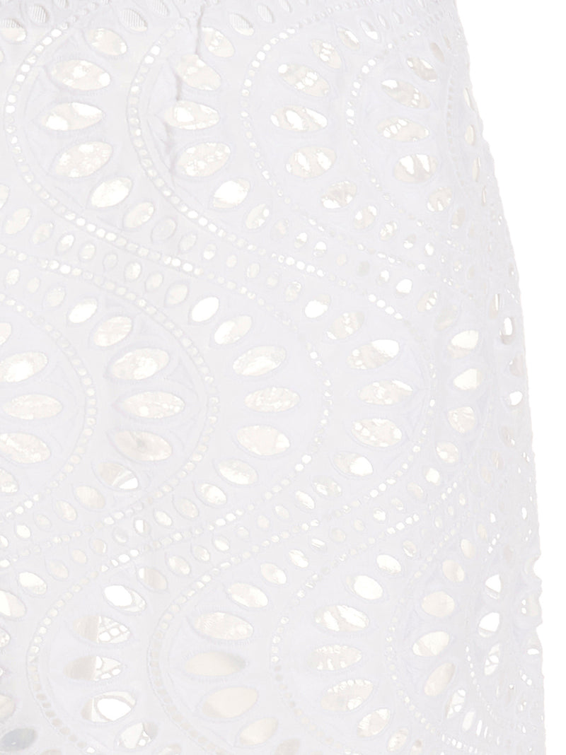 Mini-jupe en coton blanc Giambattista Valli