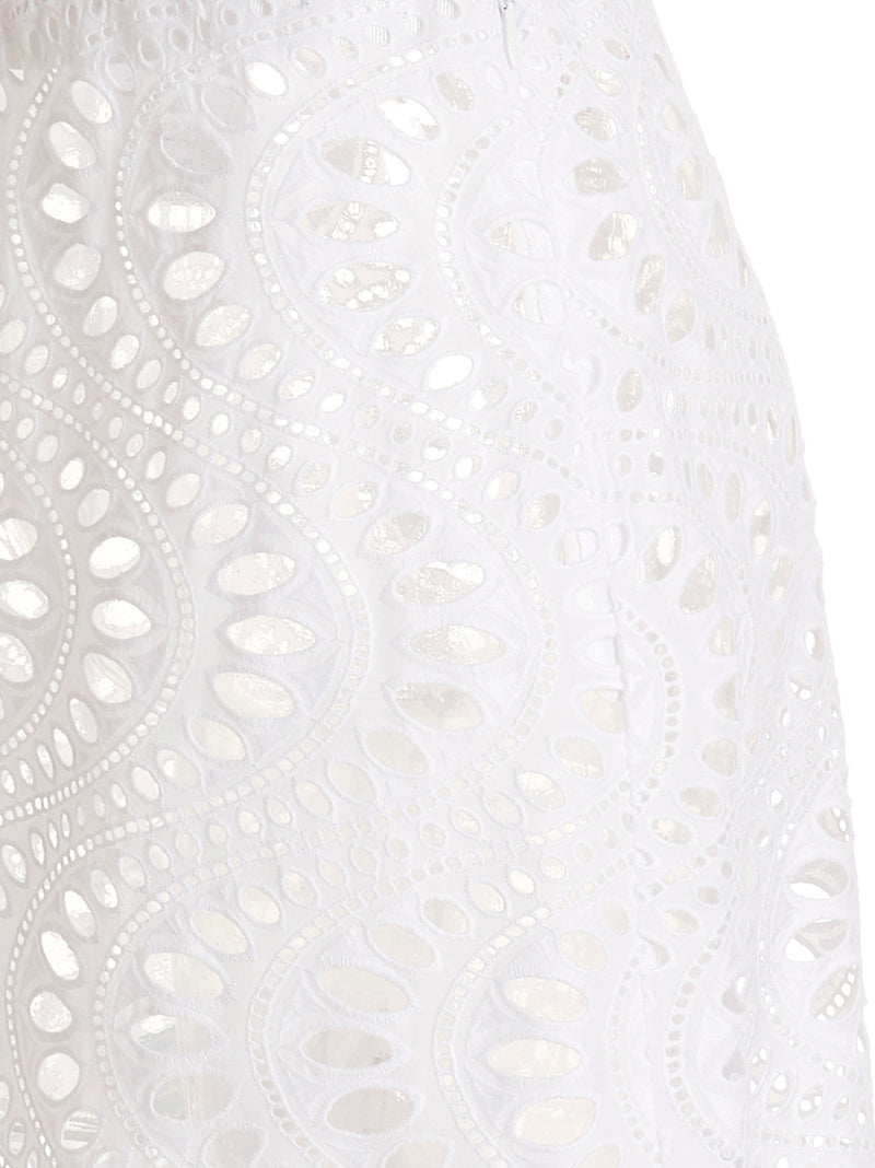 Mini-jupe en coton blanc Giambattista Valli