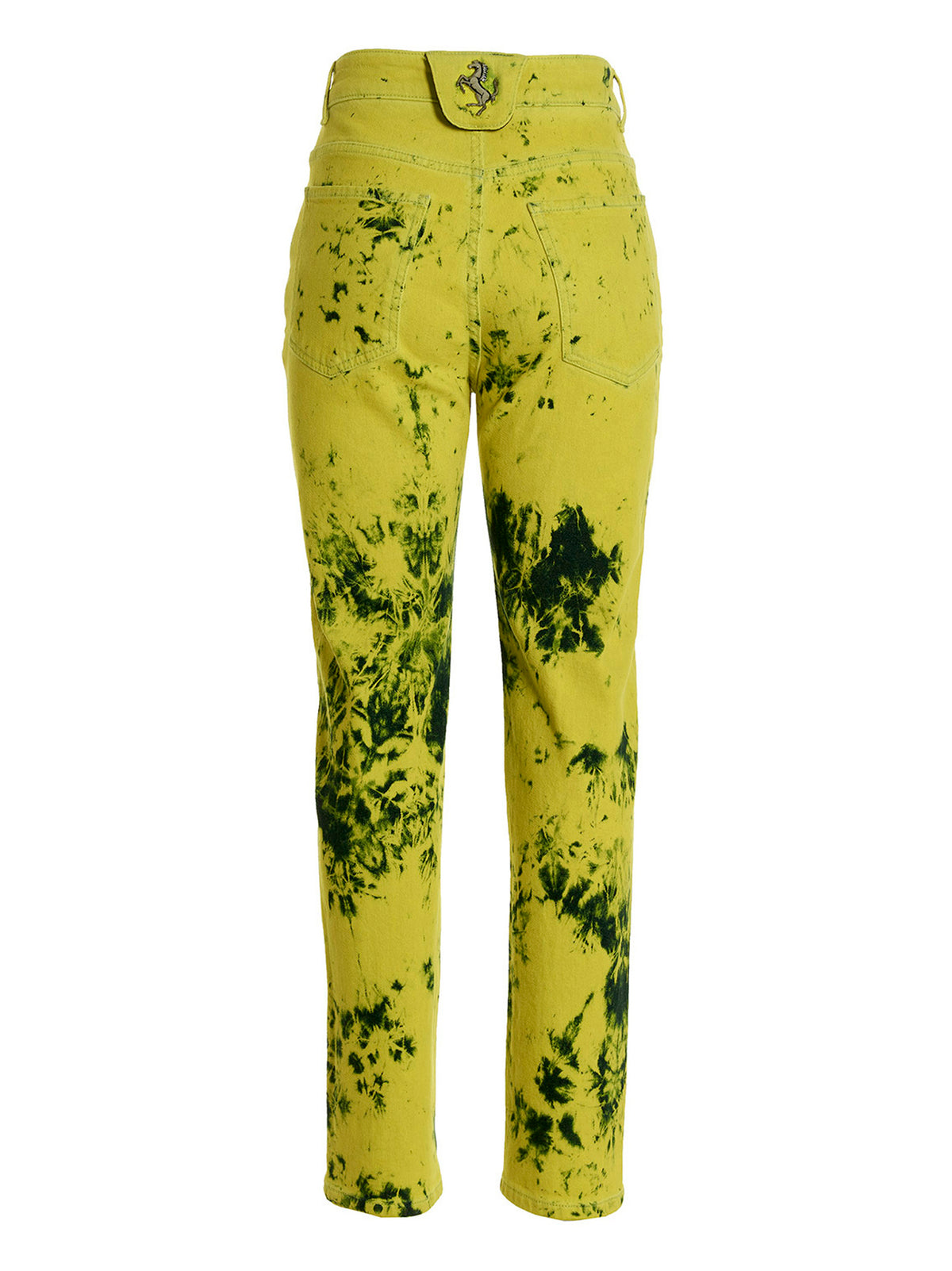 Jeans Denim Bicolor en Coton Ferrari pour Femme