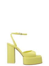 3Juin Bicolor Leather Stiletto Heel Sandals - Green