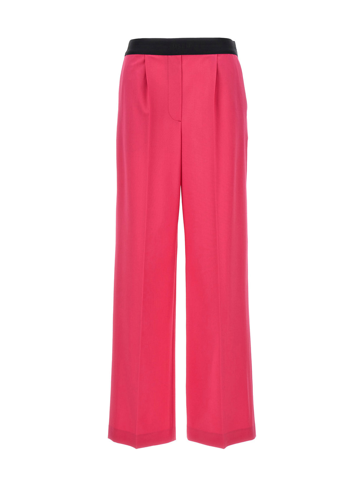MSGM Fuchsia Virgin Wool Pants for Women