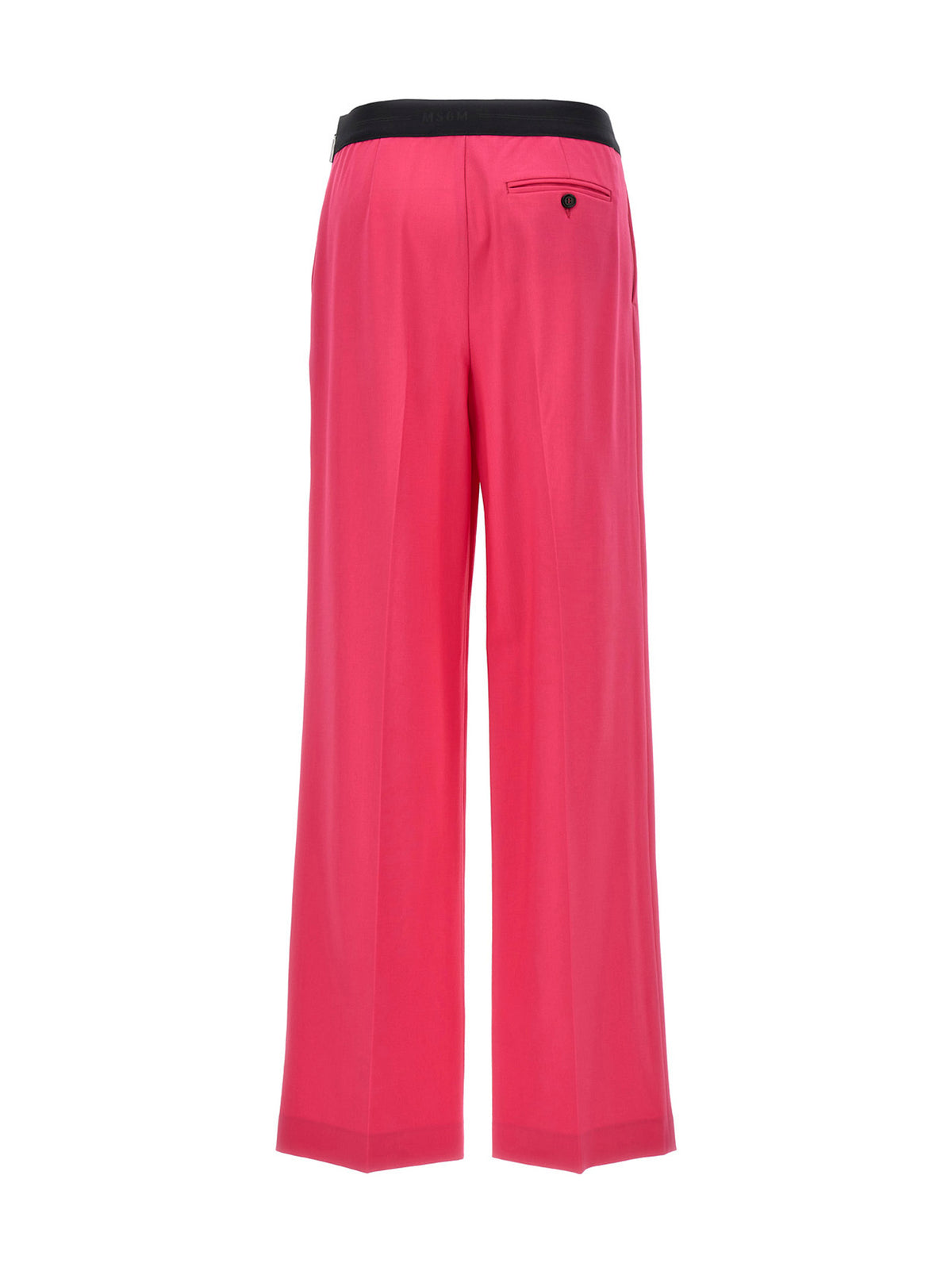 MSGM Fuchsia Virgin Wool Pants for Women