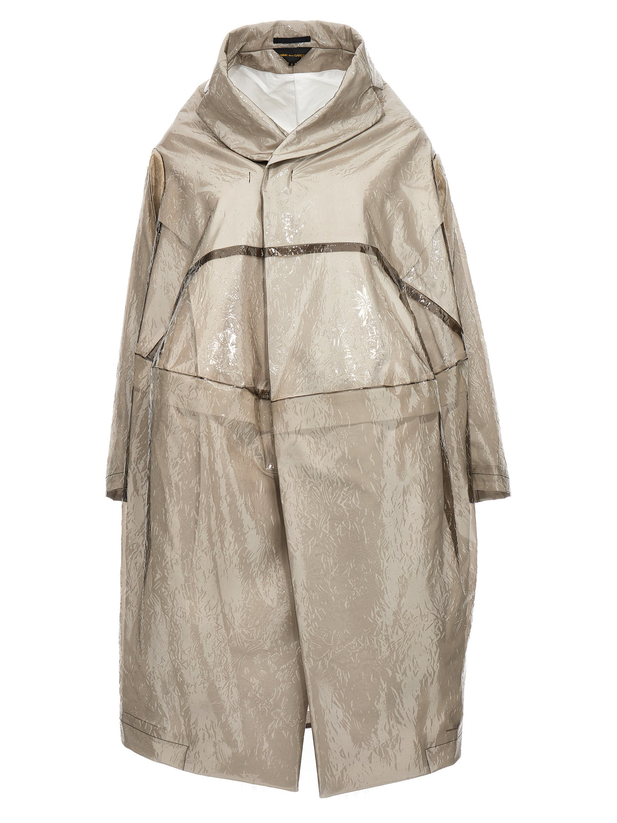 Comme Des Garçons Gray Polyurethane Oversized Trench Coat