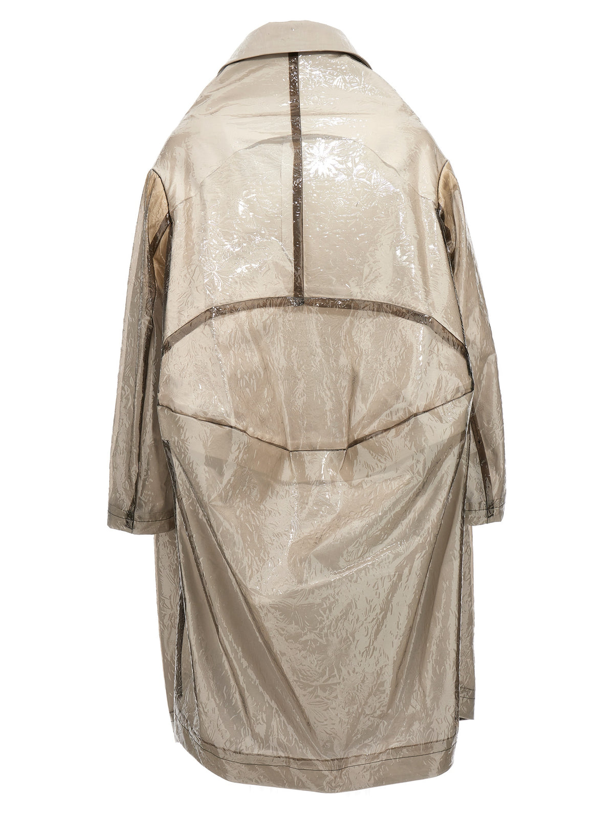Comme Des Garçons Gray Polyurethane Oversized Trench Coat