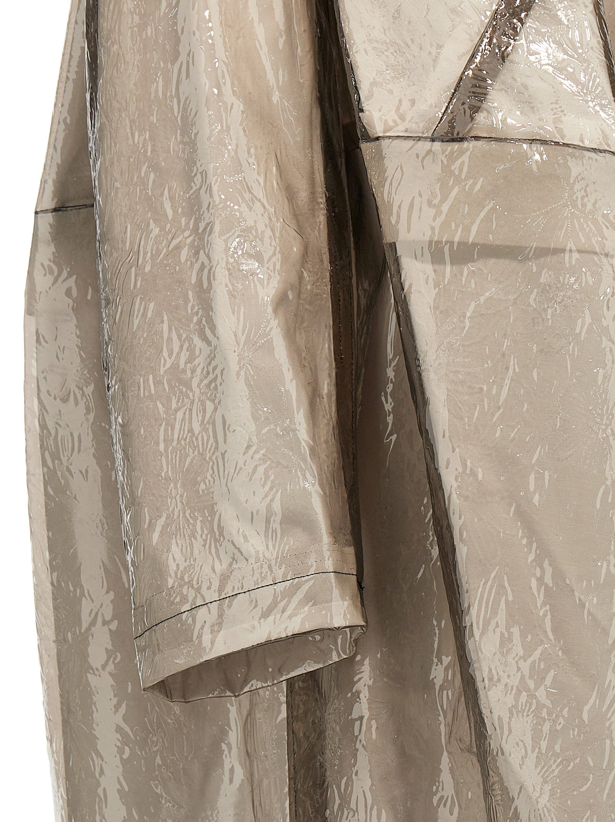 Comme Des Garçons Gray Polyurethane Oversized Trench Coat