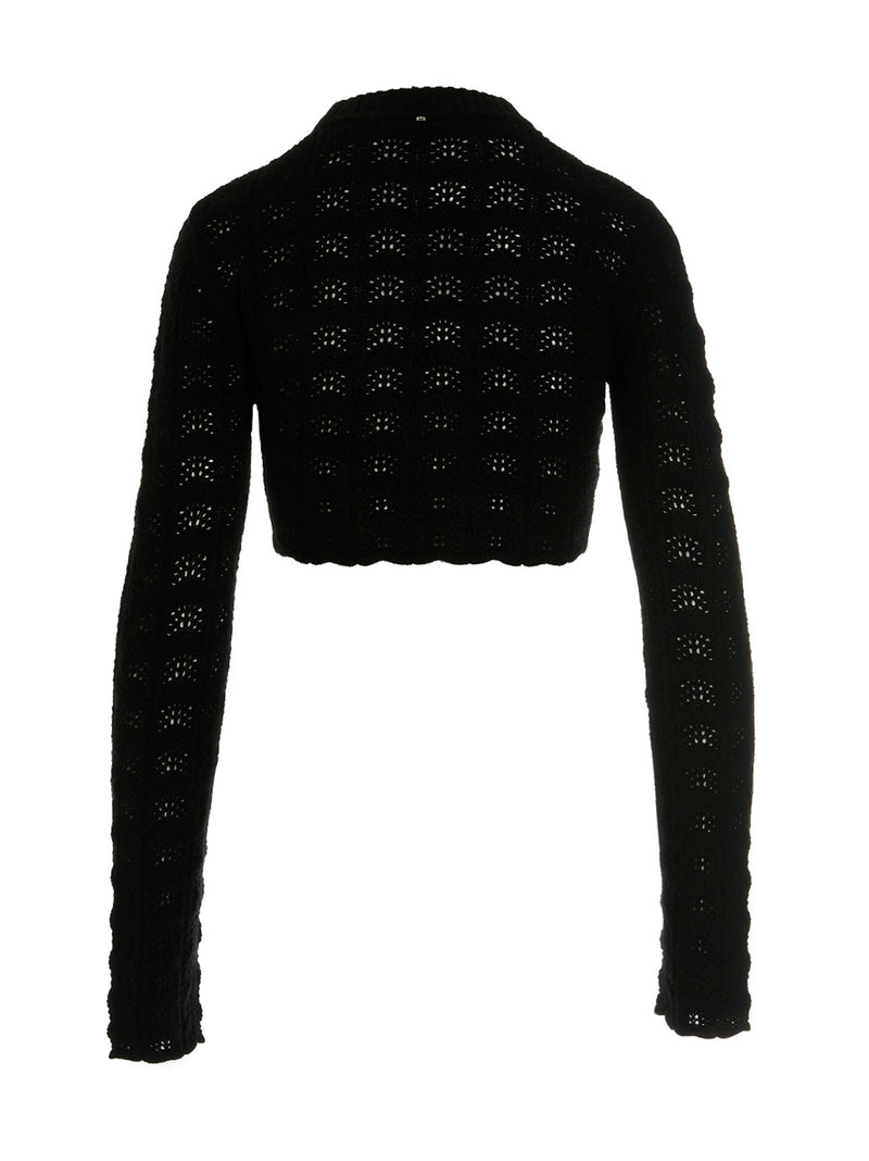 Sportmax Medea Black Wool and Cashmere Cardigan