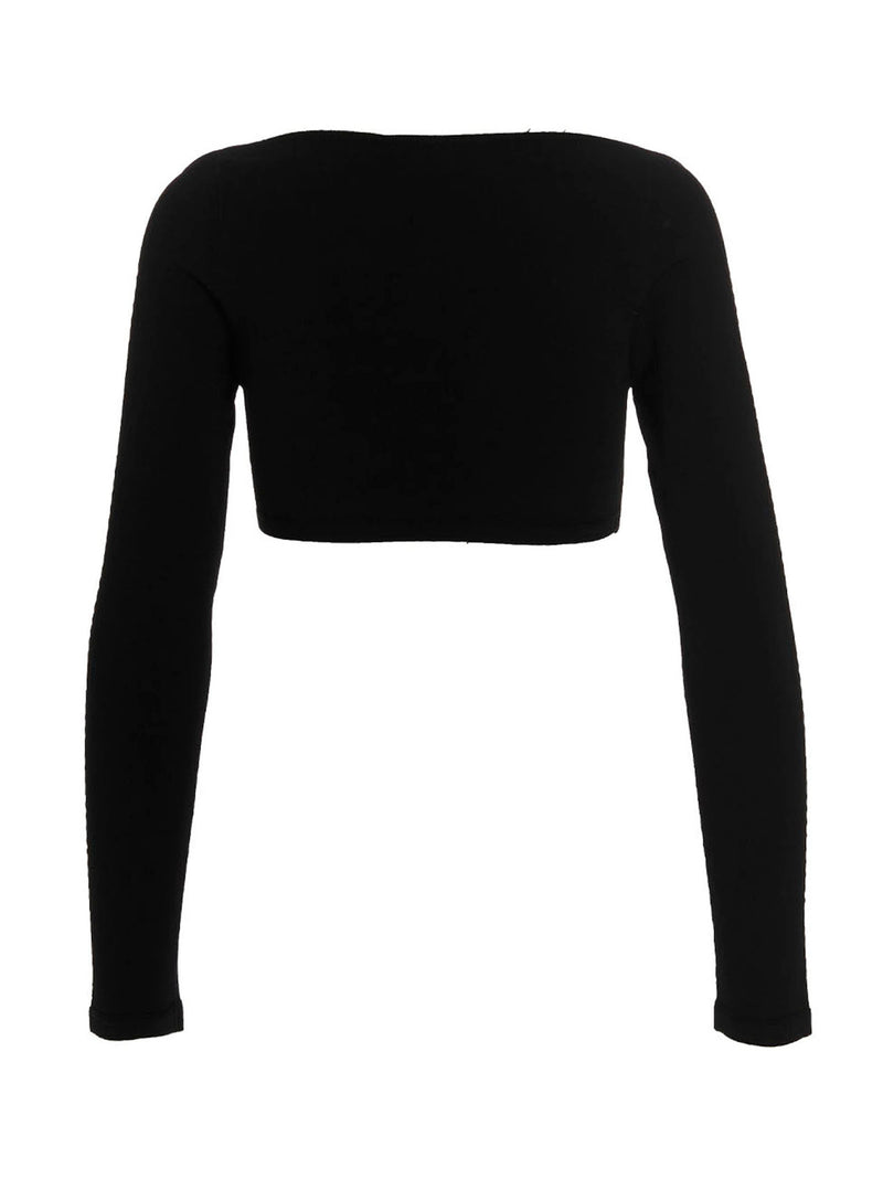 Dsquared² Black Viscose Cardigan - Cropped Sweater