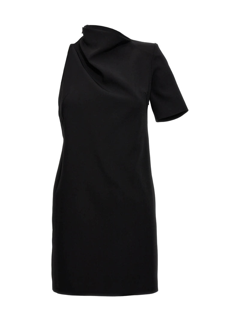 Sportmax Etere Black Viscose Short Dress